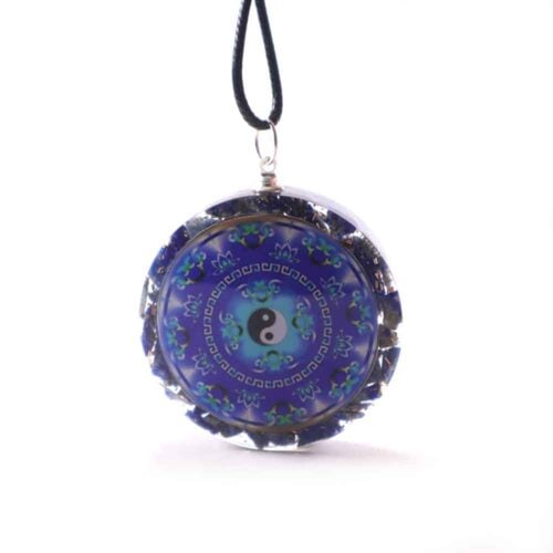 Orgonite Pendant with Yin and Yang and Lapis Lazuli - Image 6