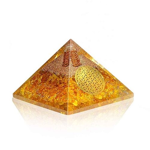 Protective Orgonite Pyramid with Citrine - Image 2