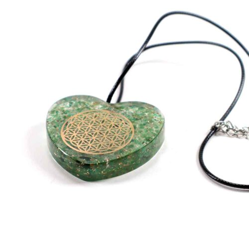 Orgonite Heart Pendant with the Flower of Life - Image 6