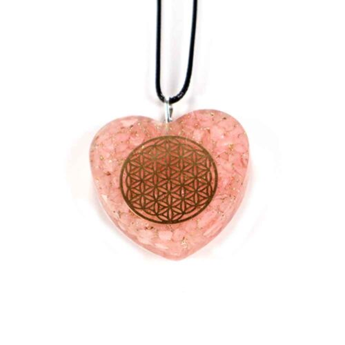 Orgonite Heart Pendant with the Flower of Life - Image 12