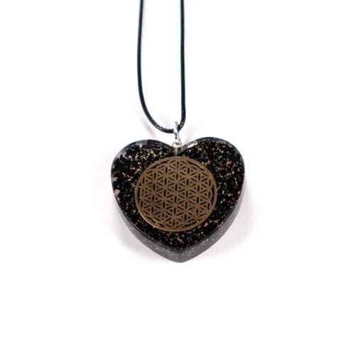 Orgonite Heart Pendant with the Flower of Life - Image 14