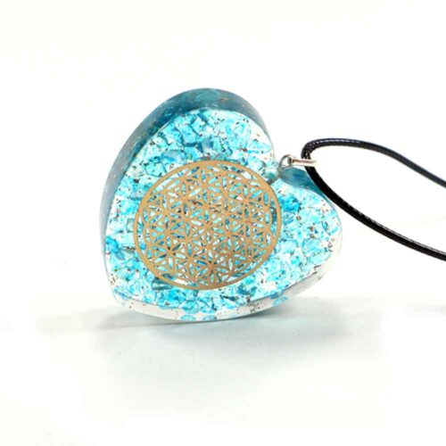 Orgonite Heart Pendant with the Flower of Life - Image 21