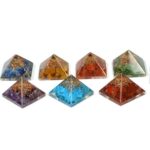 Mini Orgonite Pyramids for the 7 Chakras, in a Beautiful Box - Image 2
