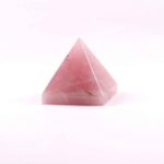 Mini Pyramid Made of High-Quality Natural Rose Quartz