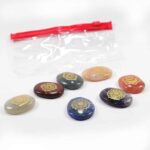 Seven Chakra Balancing Set with Oval Engraved Natural Stones - Image 4
