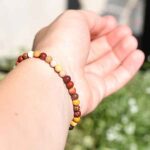 Mookaite, Natural Stone Bracelet, Class A Beads