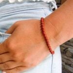 Яспис, червен, гривна от естествени камъни, различни размери мъниста - Image 2
