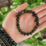 Moss Agate, Stretch Bracelet, Natural Stone, Class A - Image 6
