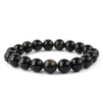 Black Obsidian, Class A, Natural Stone Stretch Bracelet - Image 5