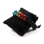 Chakra Balancing, Double Bracelet with Black Tourmaline