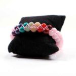 Chakra Balancing, Double Bracelet with Rose Quartz