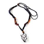 “Purity and Harmony” Necklace with Clear Quartz Druzy and Stones for the 7 Chakras - Image 6
