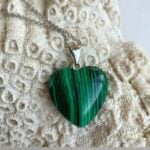 Malachite (Synthetic), Heart Pendant