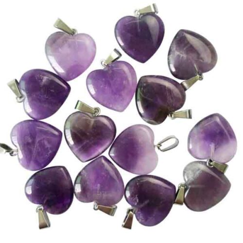 Amethyst heart pendant - Image 2