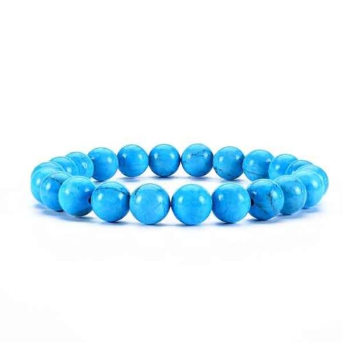 Turkite – bracelet with synthetic beads in red or blue - Image 3