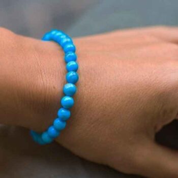 Turkite – bracelet with synthetic beads in red or blue