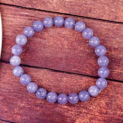 Jadeite, Blue-Purple, Handmade Bracelet - Image 3
