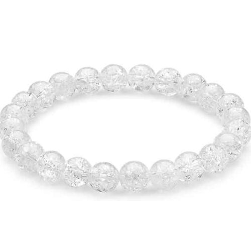 Crackle (frosted) crystal, glass, bracelet - Image 2