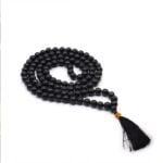 Mala Prayer Beads with 108 Beads, Black Tourmaline, 8 mm Beads