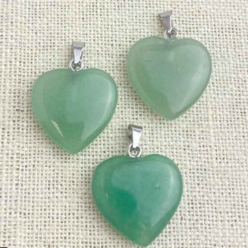 Green Aventurine heart pendant - Image 4
