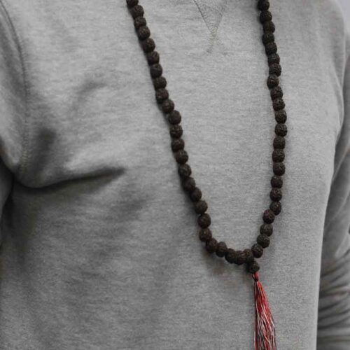 Rudraksha – Black Handmade Mala / Necklace with 108 Beads - Image 2