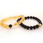 Light and Protection – Bracelet Set with Citrine and Matte Black Onyx - Image 2