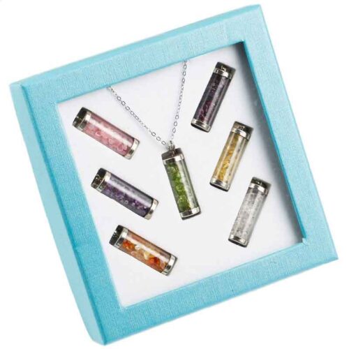 The Magic of 7 Crystals – Pendant Set in Glass Capsules - Image 5