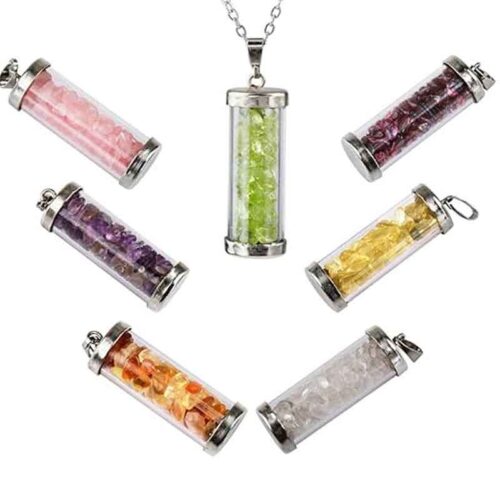 The Magic of 7 Crystals – Pendant Set in Glass Capsules - Image 3