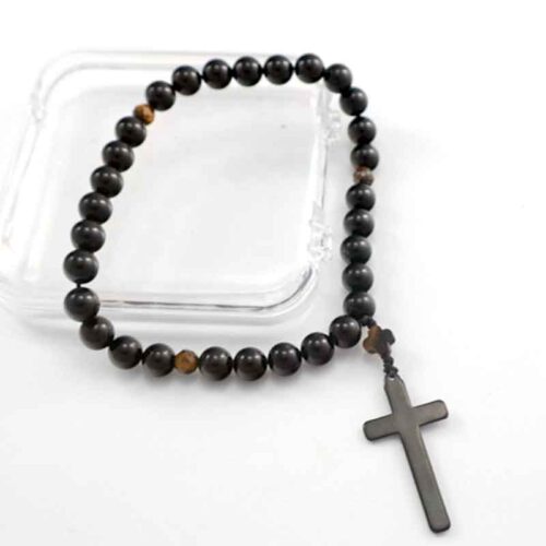 “Divine Path” Prayer Beads – Black Tourmaline and Tiger’s Eye - Image 5