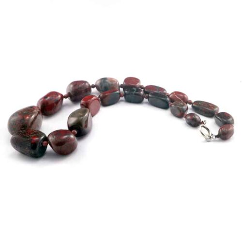 Fiery Guardian – Red Jasper Necklace with Large Irregular Beads - Image 4