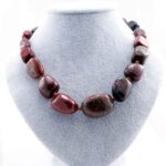 Fiery Guardian – Red Jasper Necklace with Large Irregular Beads