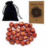 Luxury Red Jasper Rune Set with Booklet in a Beautiful Box - Image 4