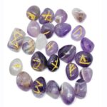 Luxury Amethyst Rune Set with Booklet in a Beautiful Wooden Box - Image 3