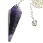 Dowsing Pendulum, Amethyst, High-Quality Natural Stone