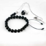Mystical Protection with Obsidian – Set – Bracelet, Earrings and Necklace (Class A) - Image 7