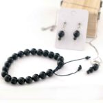 Mystical Protection with Obsidian – Set – Bracelet, Earrings and Necklace (Class A) - Image 6