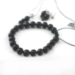 Mystical Protection with Obsidian – Set – Bracelet, Earrings and Necklace (Class A) - Image 4