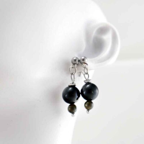 Mystical Protection with Obsidian – Set – Bracelet, Earrings and Necklace (Class A) - Image 5