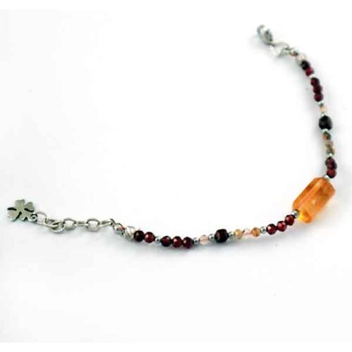 Inner Rhythm – Bracelet with Citrine, Garnet and Rutilated Quartz - Image 2