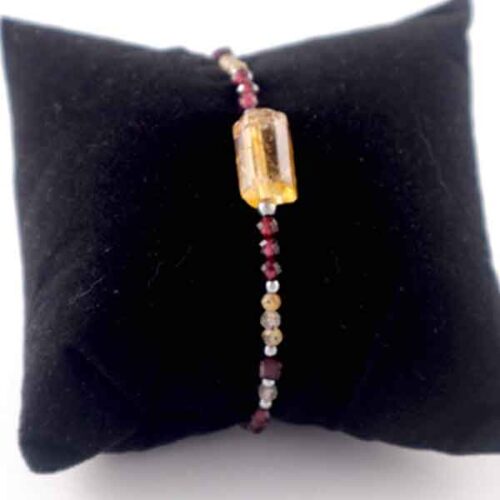Inner Rhythm – Bracelet with Citrine, Garnet and Rutilated Quartz - Image 5