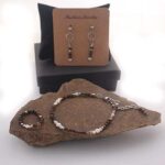 Power of the Storm Set, Pietersite and Mother of Pearl – Bracelet, Earrings, Ring - Image 2