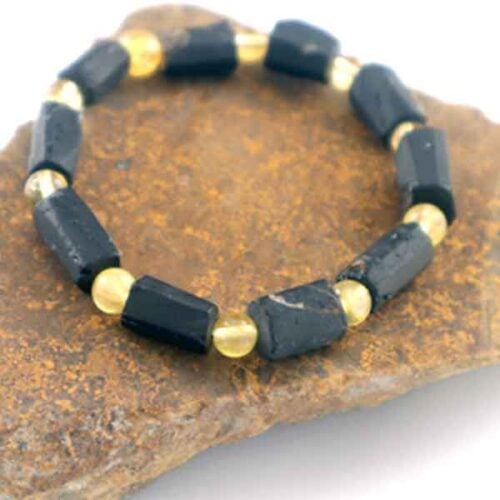 Shield and Clarity – Black Tourmaline and Citrine Bracelet - Image 7