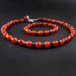Fire and Stability Set - Carnelian and Tiger’s Eye Bracelet and Necklace | Natural Stones