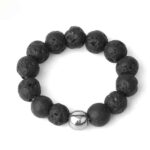 Stretch Ring with Volcanic Stone