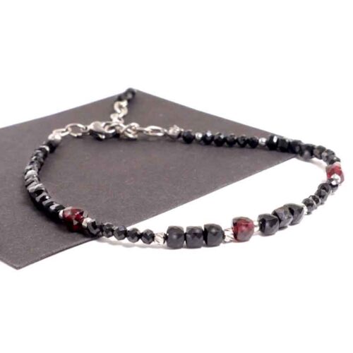 Black Tourmaline, Luxury Bracelet with Tourmaline and Garnet - Image 14
