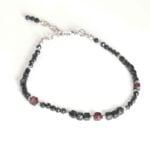 Black Tourmaline, Luxury Bracelet with Tourmaline and Garnet - Image 12