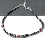 Black Tourmaline, Luxury Bracelet with Tourmaline and Garnet - Image 8