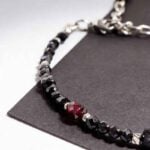 Black Tourmaline, Luxury Bracelet with Tourmaline and Garnet - Image 6