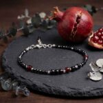 Black Tourmaline, Luxury Bracelet with Tourmaline and Garnet