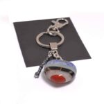 Seven Chakras Heart, Designer Keychain / Bag Accessory with Hematite - Image 10